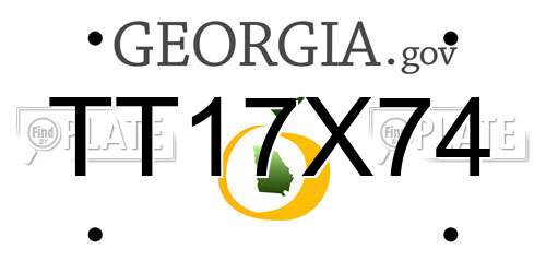 TT17X74 Georgia License Plate