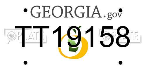 TT19158 Georgia License Plate
