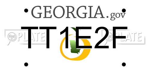 TT1E2F Georgia License Plate