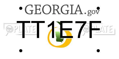 TT1E7F Georgia License Plate