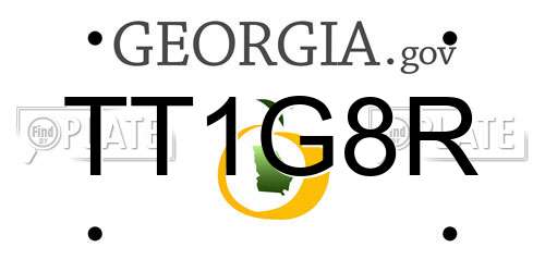 TT1G8R Georgia License Plate