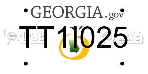 TT1I025 Georgia License Plate
