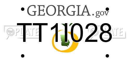 TT1I028 Georgia License Plate