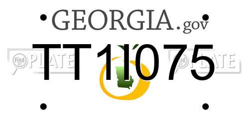 TT1I075 Georgia License Plate