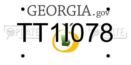 TT1I078 Georgia License Plate