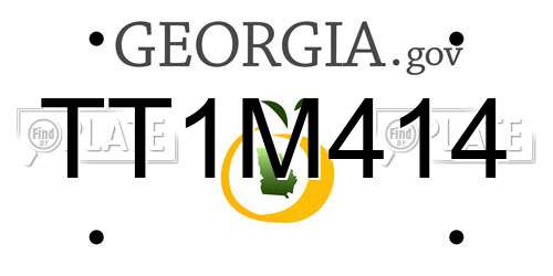 TT1M414 Georgia License Plate
