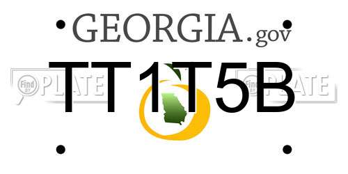 TT1T5B Georgia License Plate