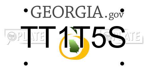 TT1T5S Georgia License Plate