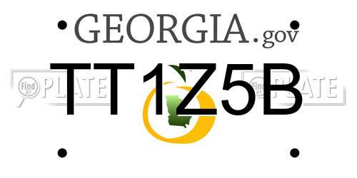 TT1Z5B Georgia License Plate