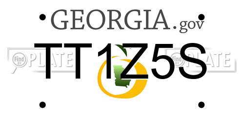 TT1Z5S Georgia License Plate