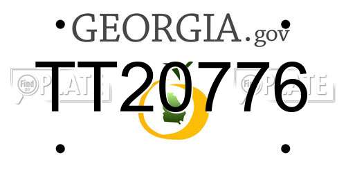 TT20776 Georgia License Plate