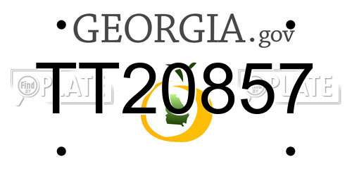 TT20857 Georgia License Plate