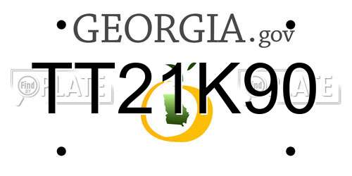 TT21K90 Georgia License Plate