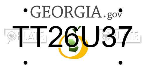 TT26U37 Georgia License Plate