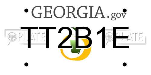 TT2B1E Georgia License Plate