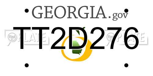 TT2D276 Georgia License Plate