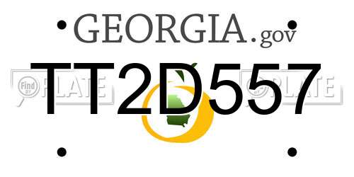 TT2D557 Georgia License Plate