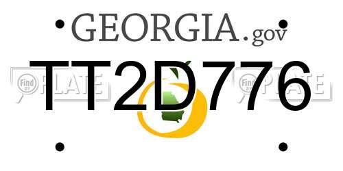 TT2D776 Georgia License Plate