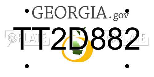 TT2D882 Georgia License Plate