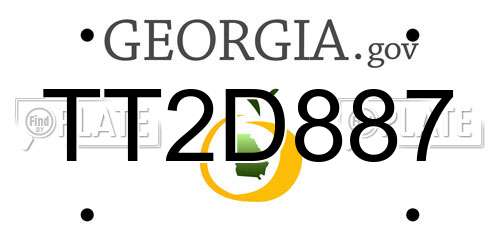 TT2D887 Georgia License Plate