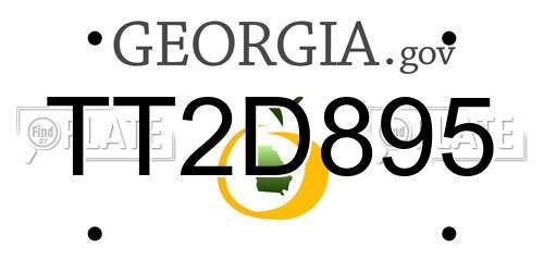 TT2D895 Georgia License Plate
