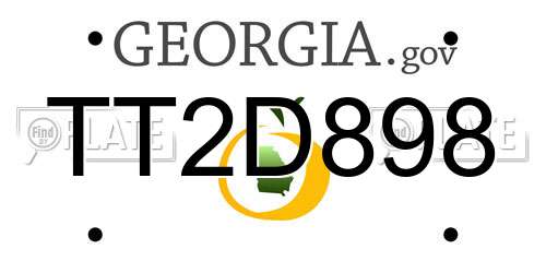 TT2D898 Georgia License Plate