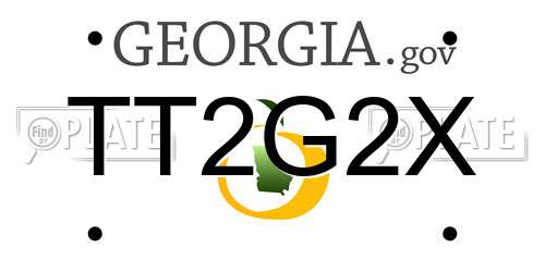 TT2G2X Georgia License Plate