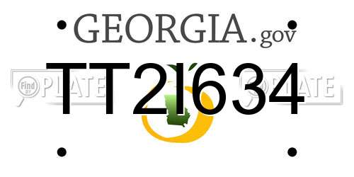 TT2I634 Georgia License Plate