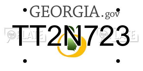 TT2N723 Georgia License Plate