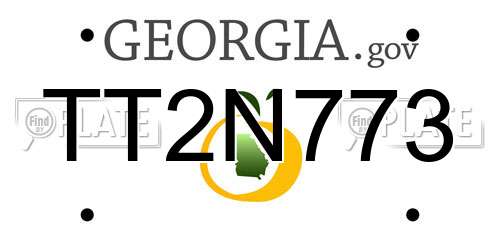TT2N773 Georgia License Plate