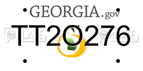 TT2O276 Georgia License Plate