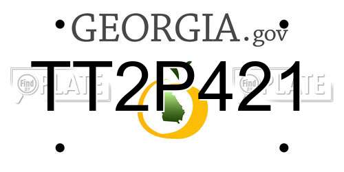 TT2P421 Georgia License Plate