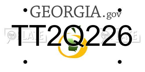 TT2Q226 Georgia License Plate