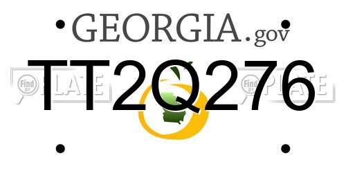 TT2Q276 Georgia License Plate