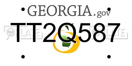TT2Q587 Georgia License Plate