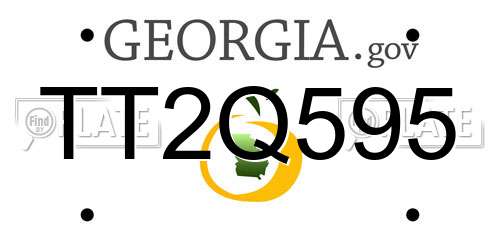 TT2Q595 Georgia License Plate
