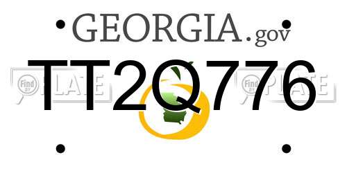 TT2Q776 Georgia License Plate