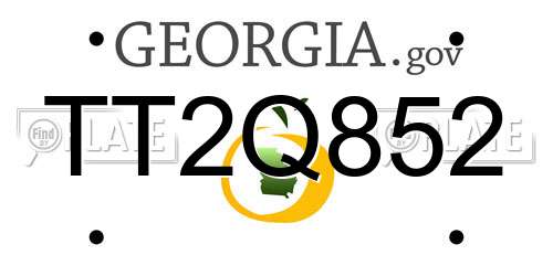TT2Q852 Georgia License Plate