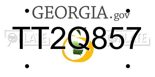 TT2Q857 Georgia License Plate