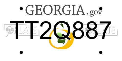 TT2Q887 Georgia License Plate