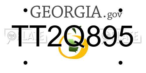 TT2Q895 Georgia License Plate