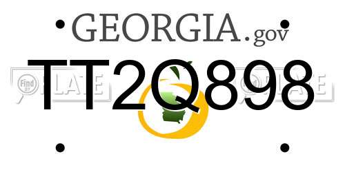 TT2Q898 Georgia License Plate