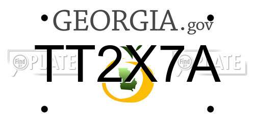 TT2X7A Georgia License Plate
