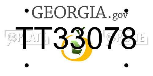TT33078 Georgia License Plate