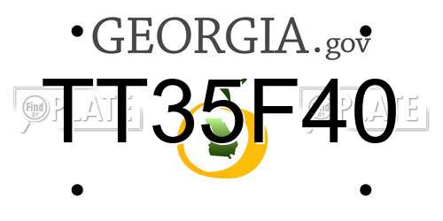 TT35F40 Georgia License Plate