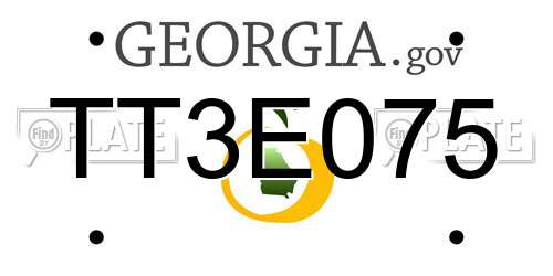 TT3E075 Georgia License Plate