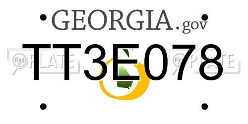 TT3E078 Georgia License Plate