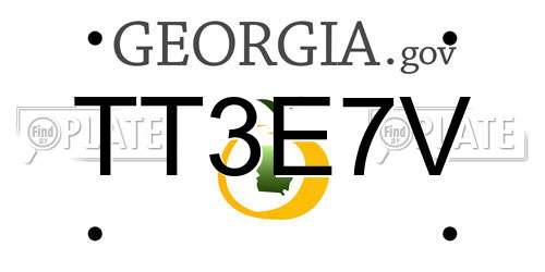 TT3E7V Georgia License Plate