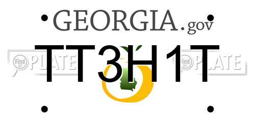 TT3H1T Georgia License Plate