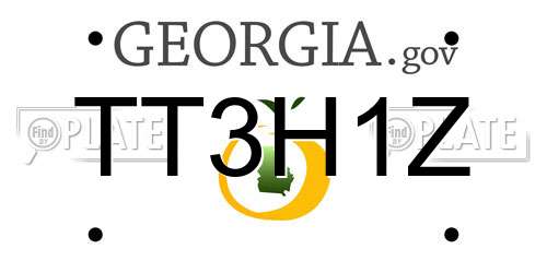 TT3H1Z Georgia License Plate